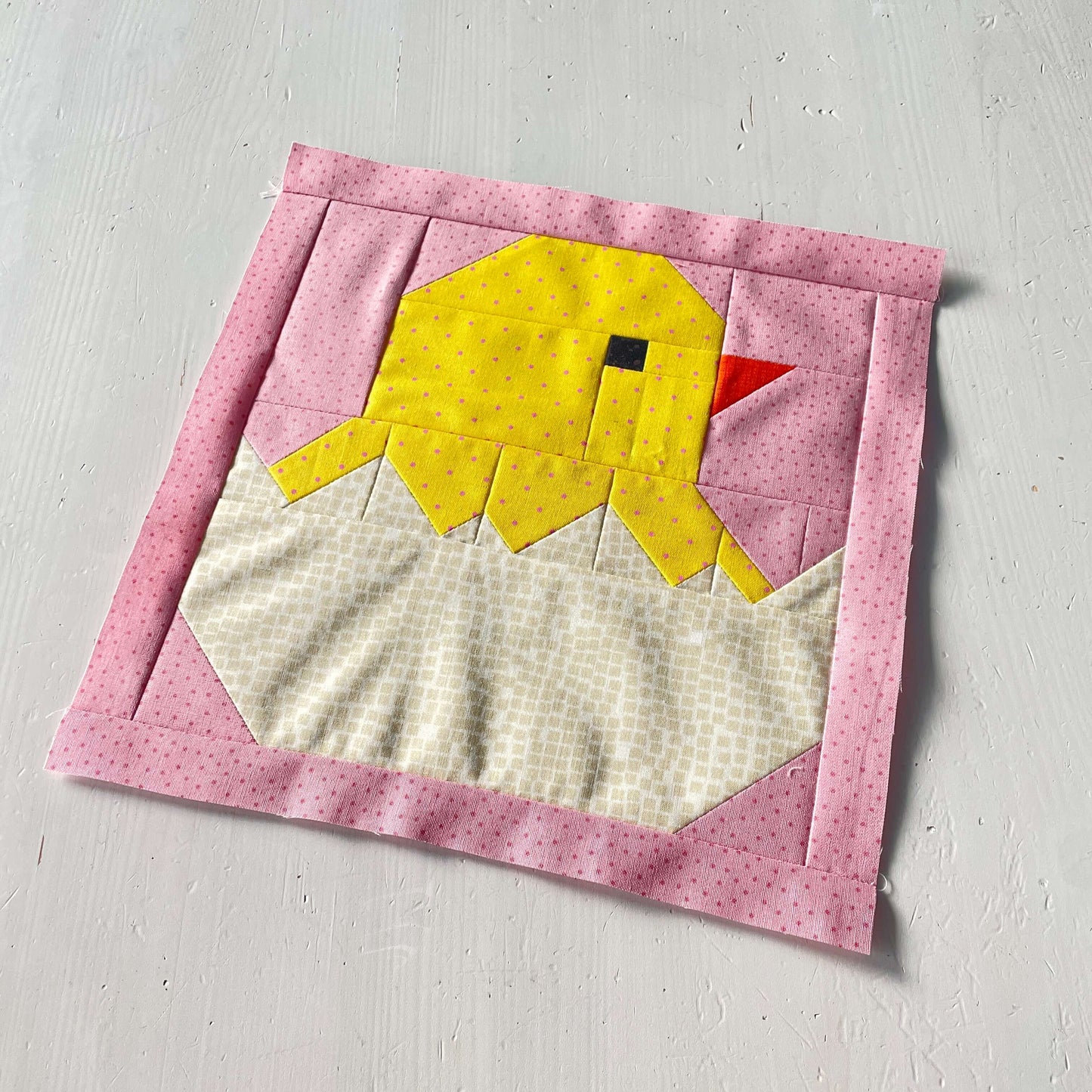 Küken in Eierschale – PDF Quilt Block Anleitung