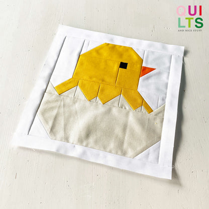 Küken in Eierschale – PDF Quilt Block Anleitung