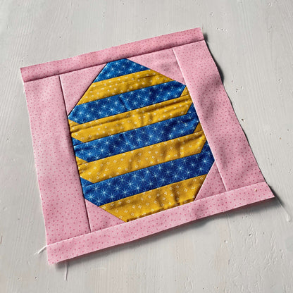 Striped Easter Egg – PDF Quilt Block Pattern