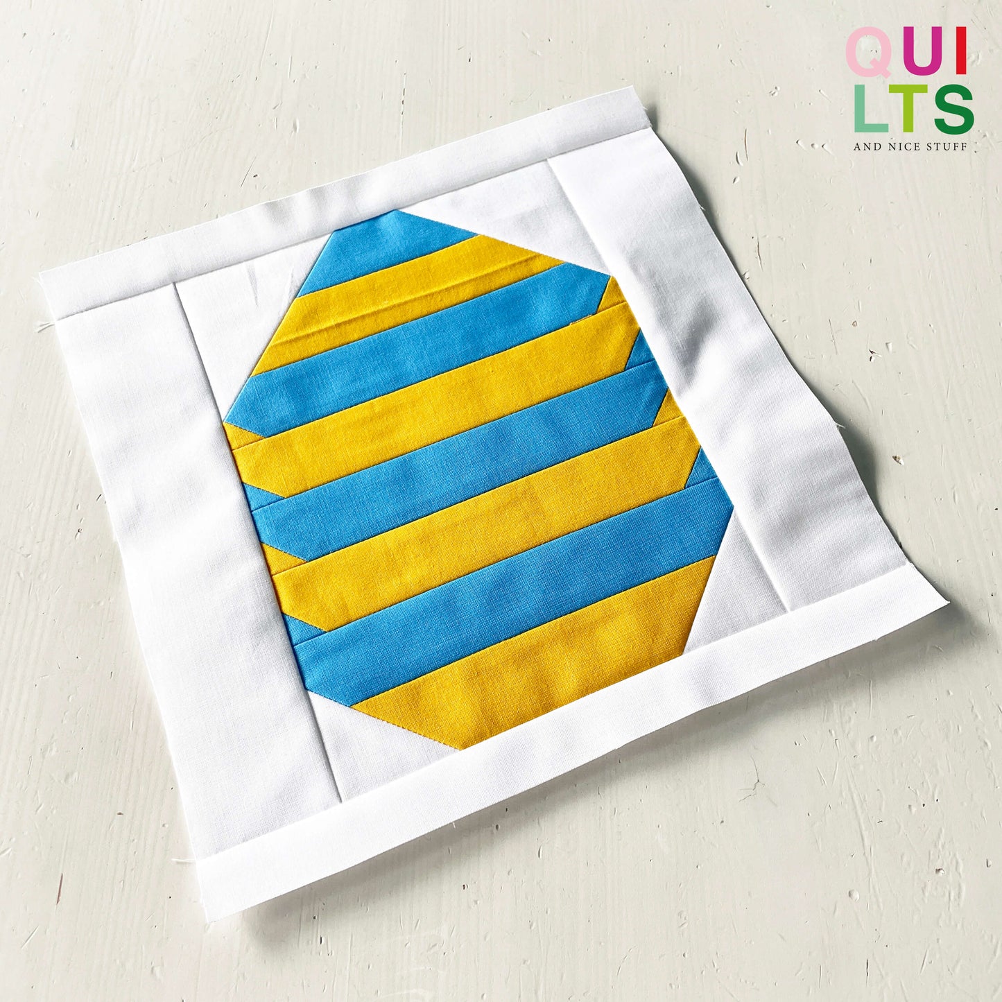 Striped Easter Egg – PDF Quilt Block Pattern