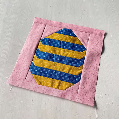 Striped Easter Egg – PDF Quilt Block Pattern