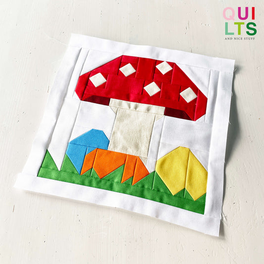 Fliegenpilz – PDF Quilt Block Anleitung