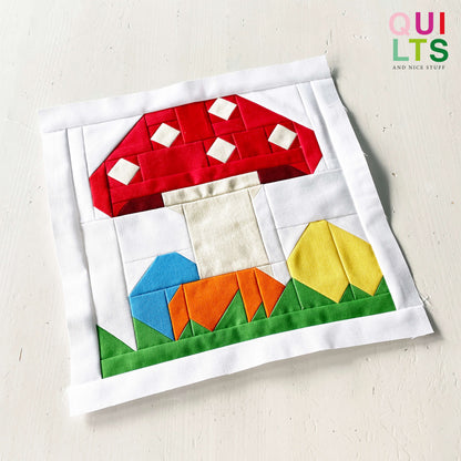 Fly Agaric – PDF Quilt Block Pattern