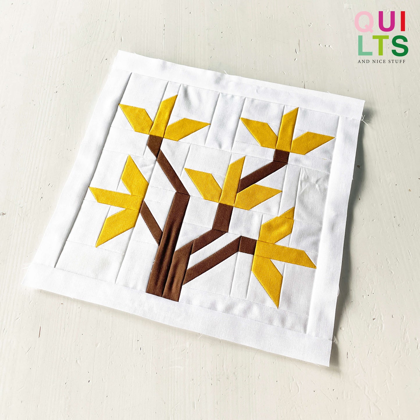 Forsythie – PDF Quilt Block Anleitung