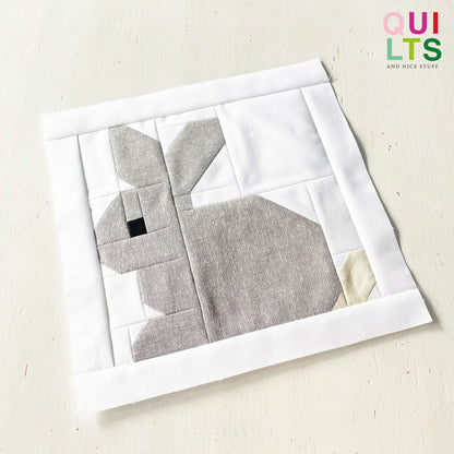 Grey Rabbit – PDF Quilt Block Pattern