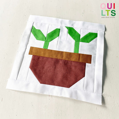 Pflanzensetzlinge – PDF Quilt Block Anleitung