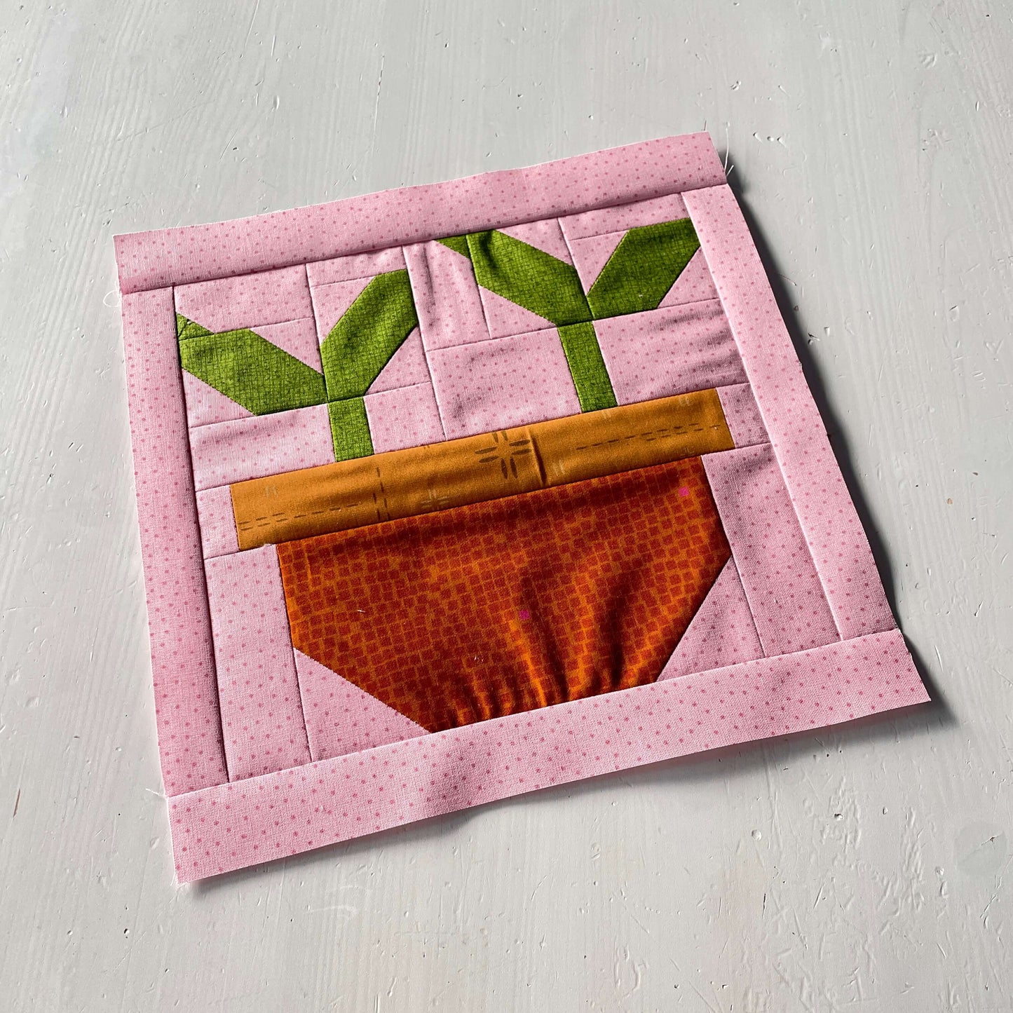 Pflanzensetzlinge – PDF Quilt Block Anleitung