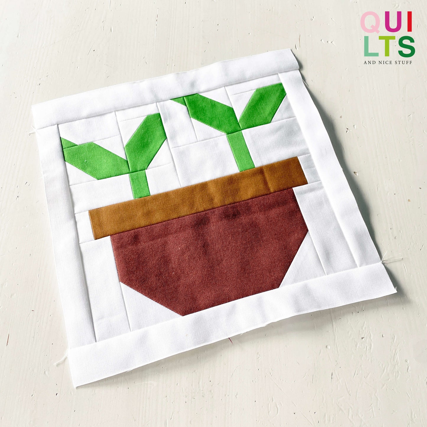 Pflanzensetzlinge – PDF Quilt Block Anleitung