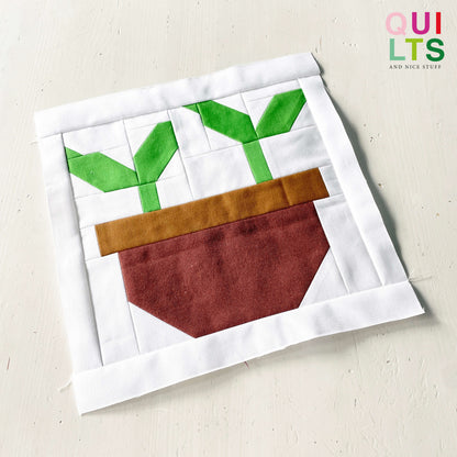 Pflanzensetzlinge – PDF Quilt Block Anleitung