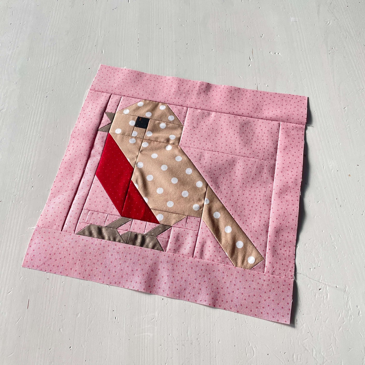 Rotkehlchen – PDF Quilt Block Anleitung