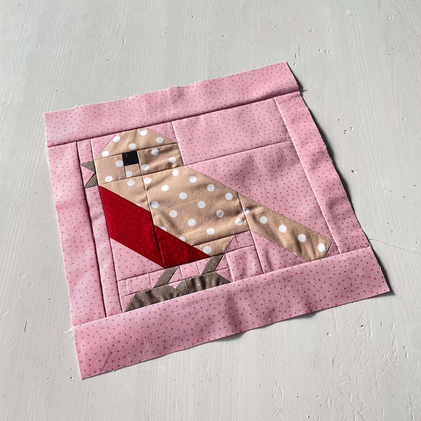 Rotkehlchen – PDF Quilt Block Anleitung