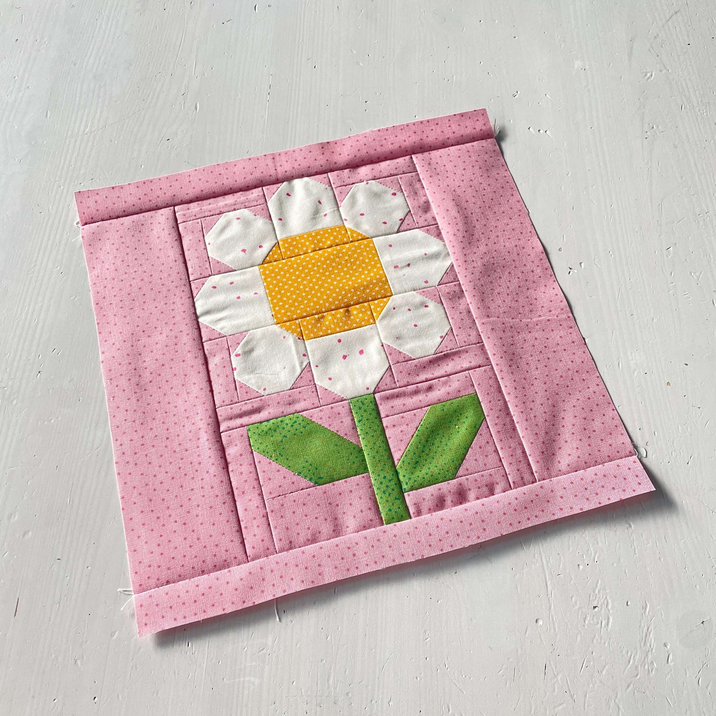 White Flower – PDF Quilt Block Pattern