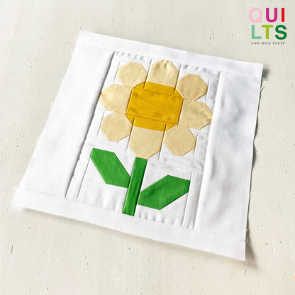White Flower – PDF Quilt Block Pattern