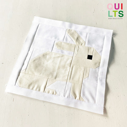 White Rabbit – PDF Quilt Block Pattern