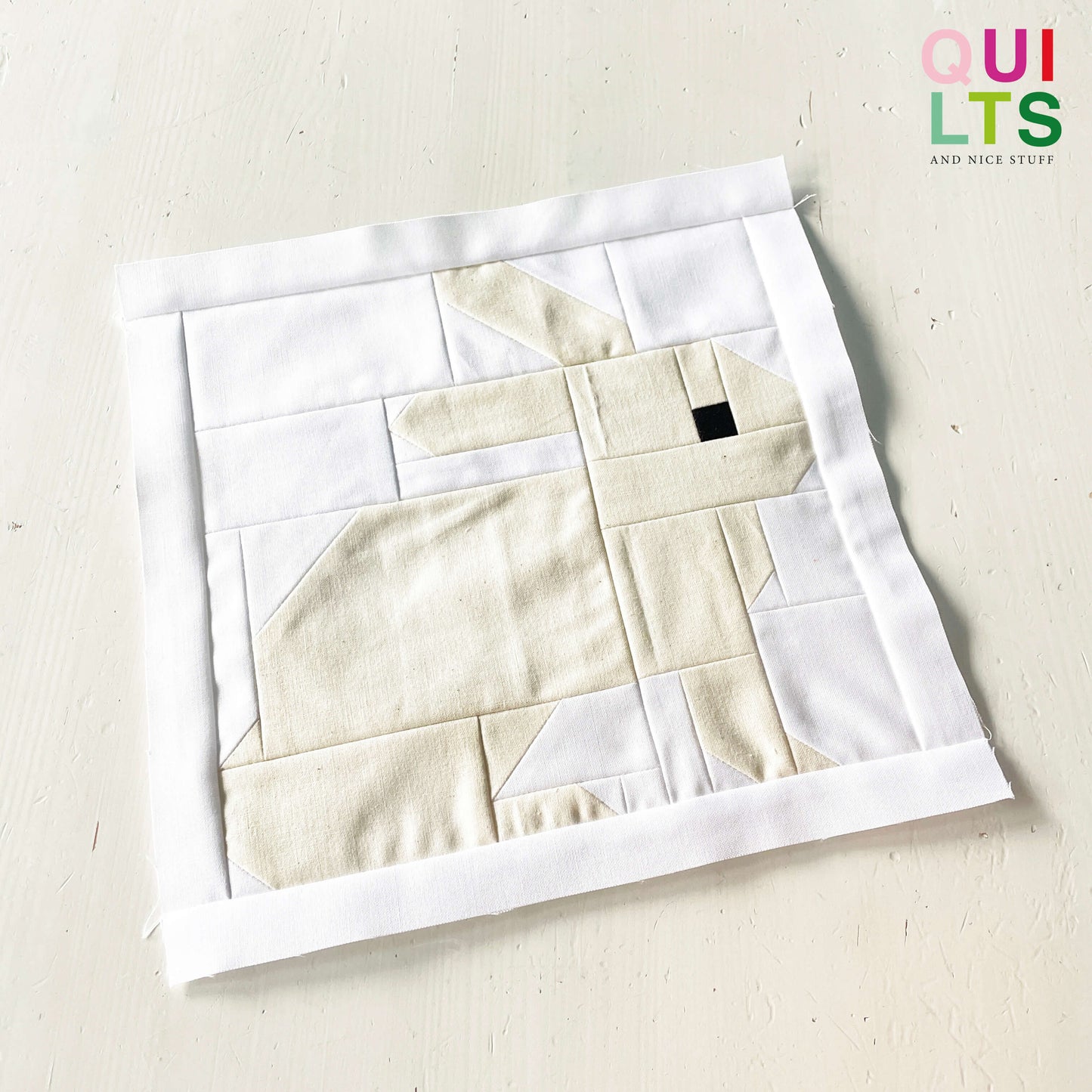 White Rabbit – PDF Quilt Block Pattern