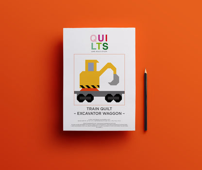 Baggerwaggon – PDF Quilt Block Anleitung