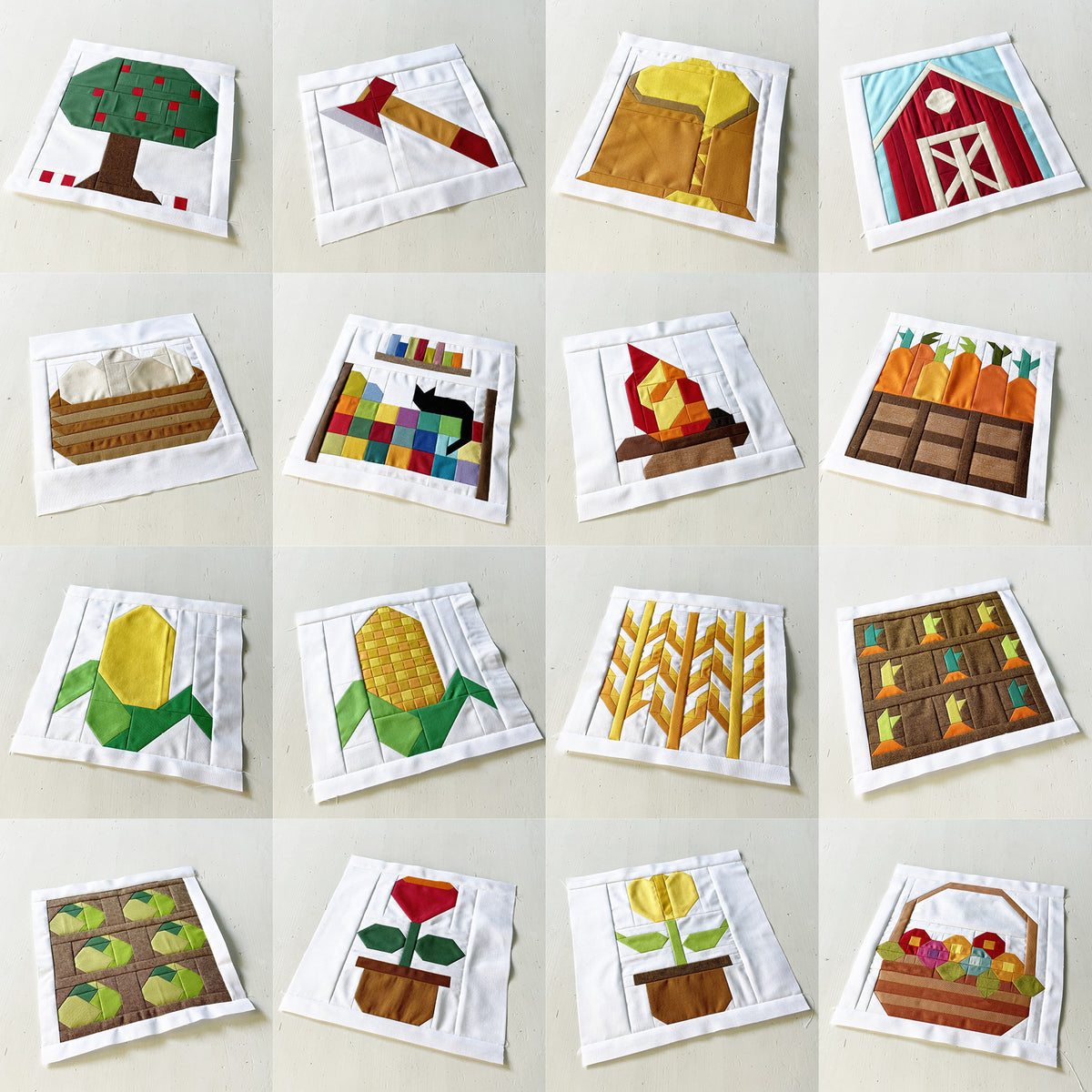 PDF Anleitungspaket – 37+1 Farmland Blöcke – Farmland Quilt