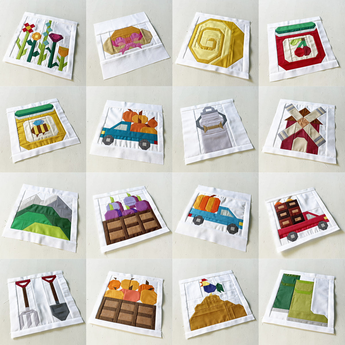 PDF Anleitungspaket – 37+1 Farmland Blöcke – Farmland Quilt