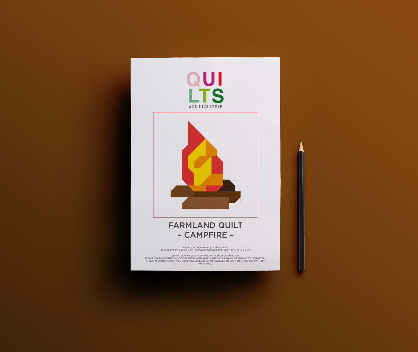 Lagerfeuer – PDF Quilt Block Anleitung