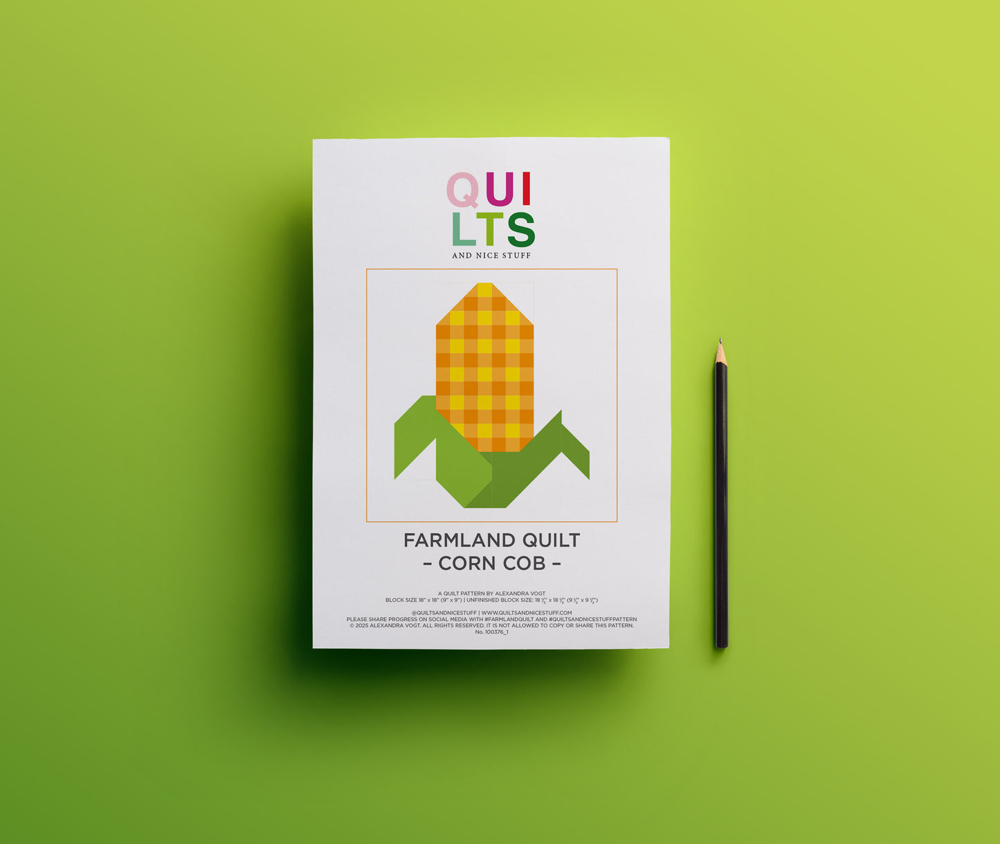 Maiskolben – PDF Quilt Block Anleitung