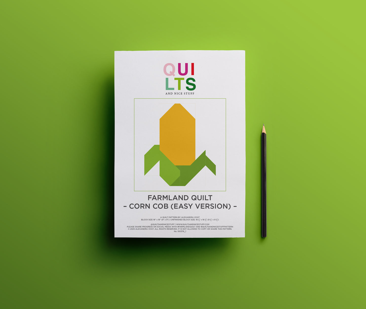 Maiskolben – PDF Quilt Block Anleitung