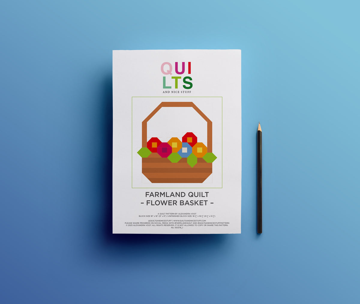 Blumenkorb – PDF Quilt Block Anleitung