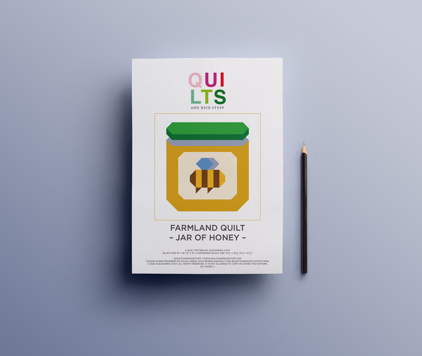 Honigglas – PDF Quilt Block Anleitung