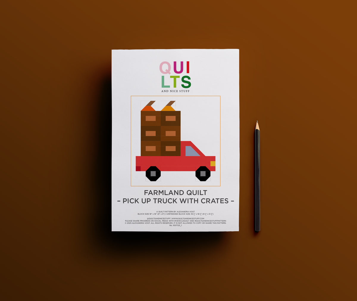 Pick-up mit Kisten – PDF Quilt Block Anleitung