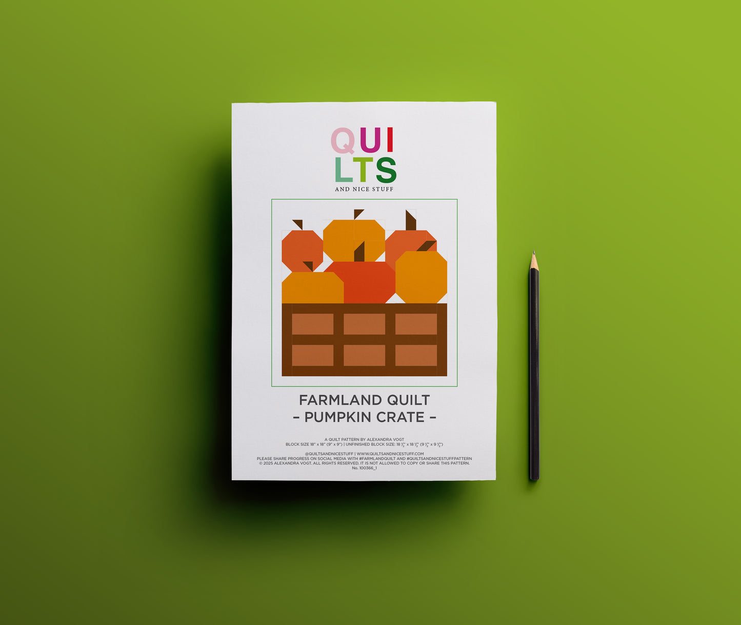 Kürbiskiste – PDF Quilt Block Anleitung