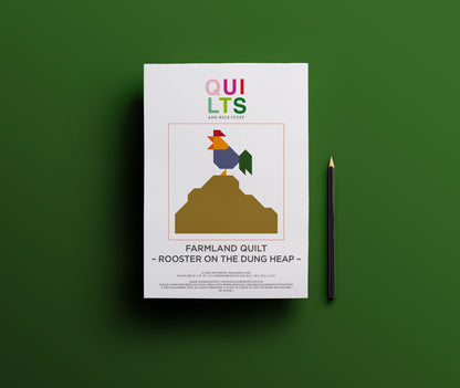 Hahn auf dem Misthaufen – PDF Quilt Block Anleitung