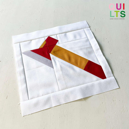 Axe – PDF Quilt Block Pattern