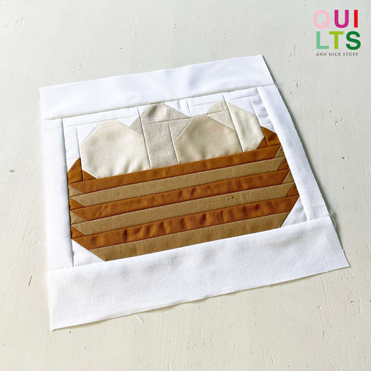 Basket with Eggs – PDF Quilt Block Pattern