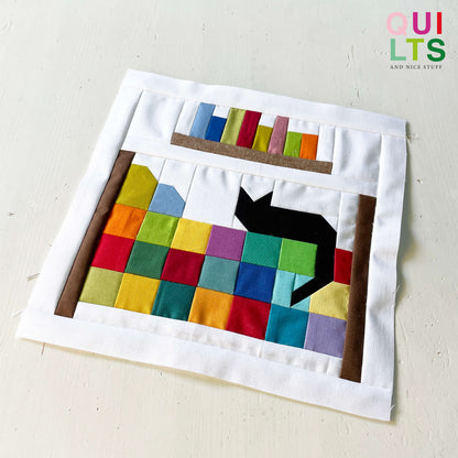 Bett mit Quilt – PDF Quilt Block Anleitung