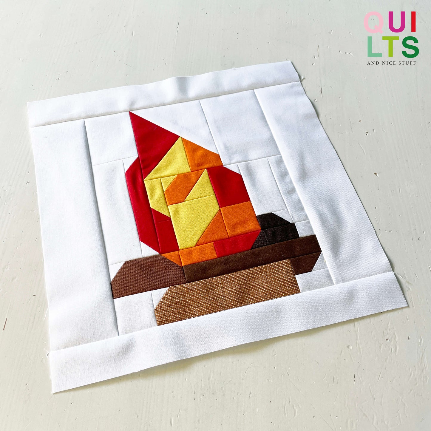 Lagerfeuer – PDF Quilt Block Anleitung
