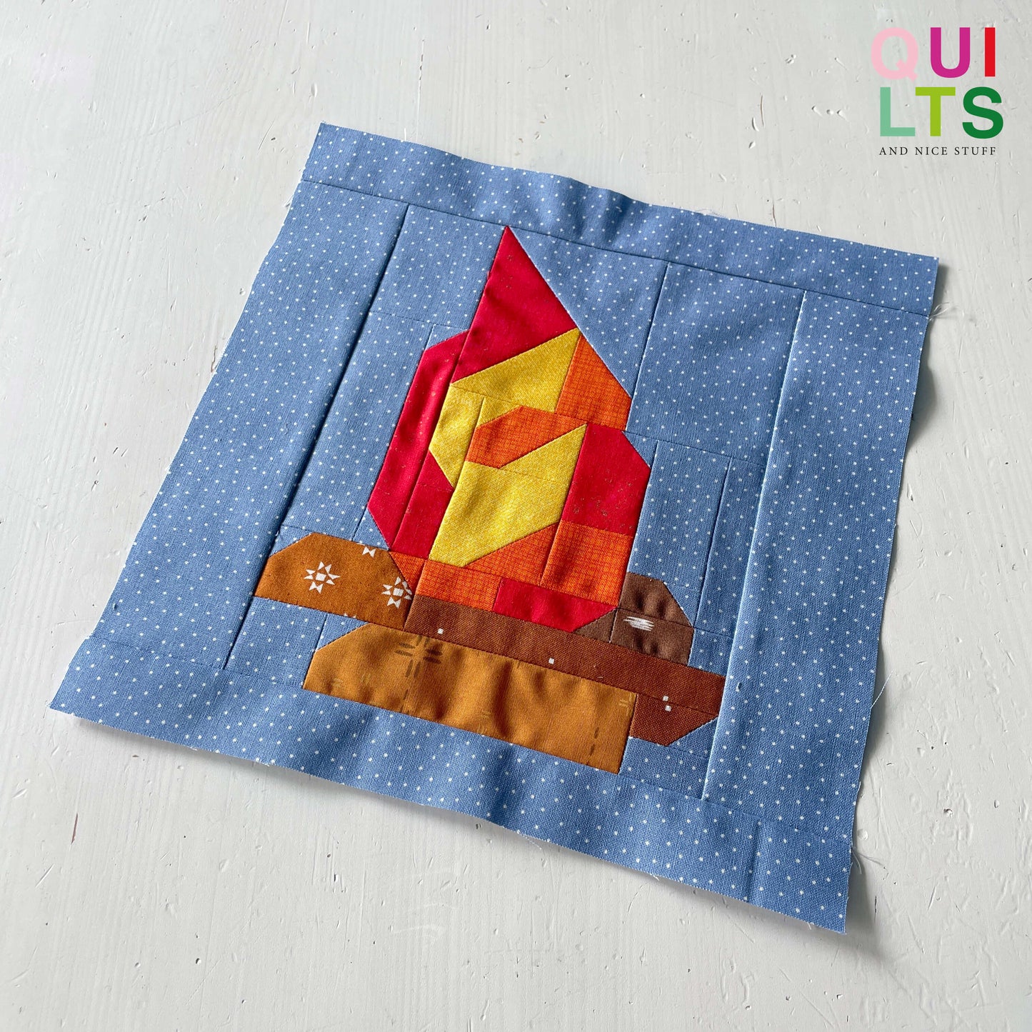 Lagerfeuer – PDF Quilt Block Anleitung