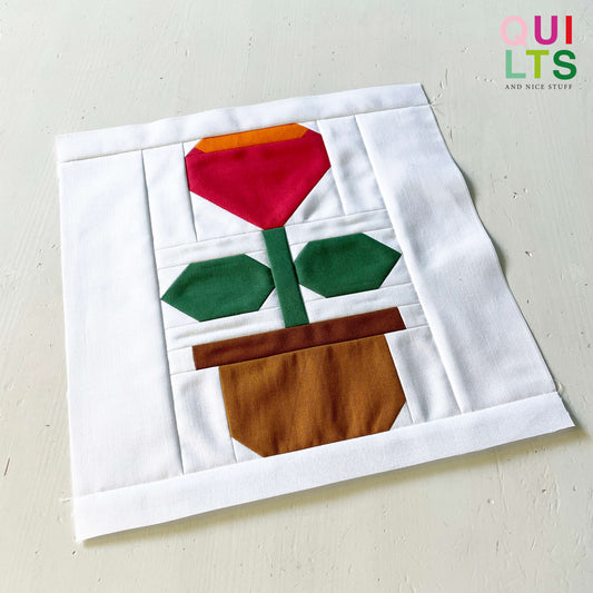 Flower 1 – PDF Quilt Block Pattern
