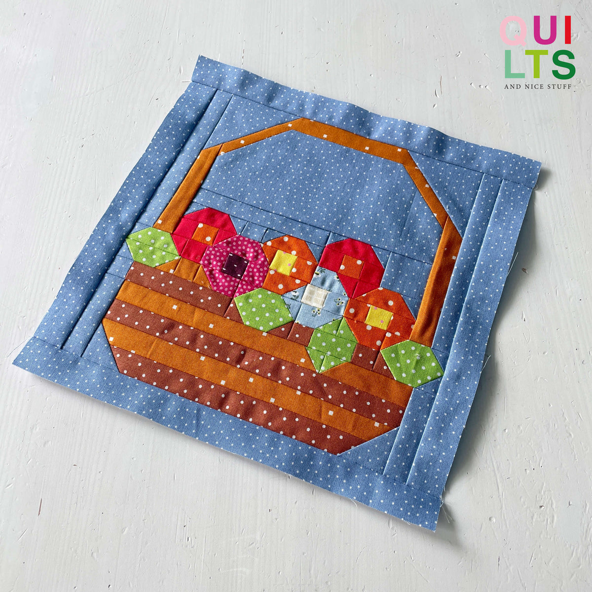 Blumenkorb – PDF Quilt Block Anleitung
