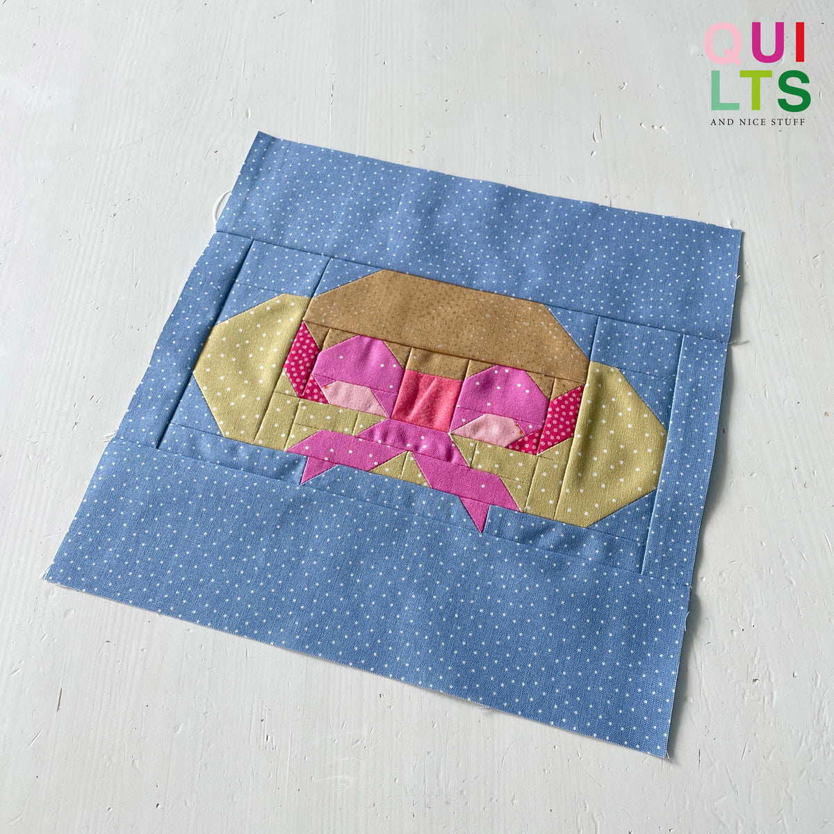 Hut mit Schleife – PDF Quilt Block Anleitung