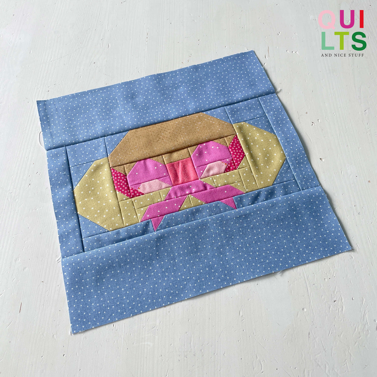 Hut mit Schleife – PDF Quilt Block Anleitung