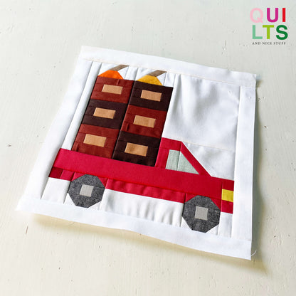 Pick-up mit Kisten – PDF Quilt Block Anleitung