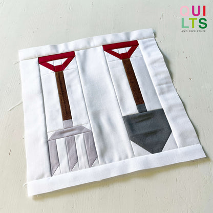 Mistgabel und Schaufel – PDF Quilt Block Anleitung