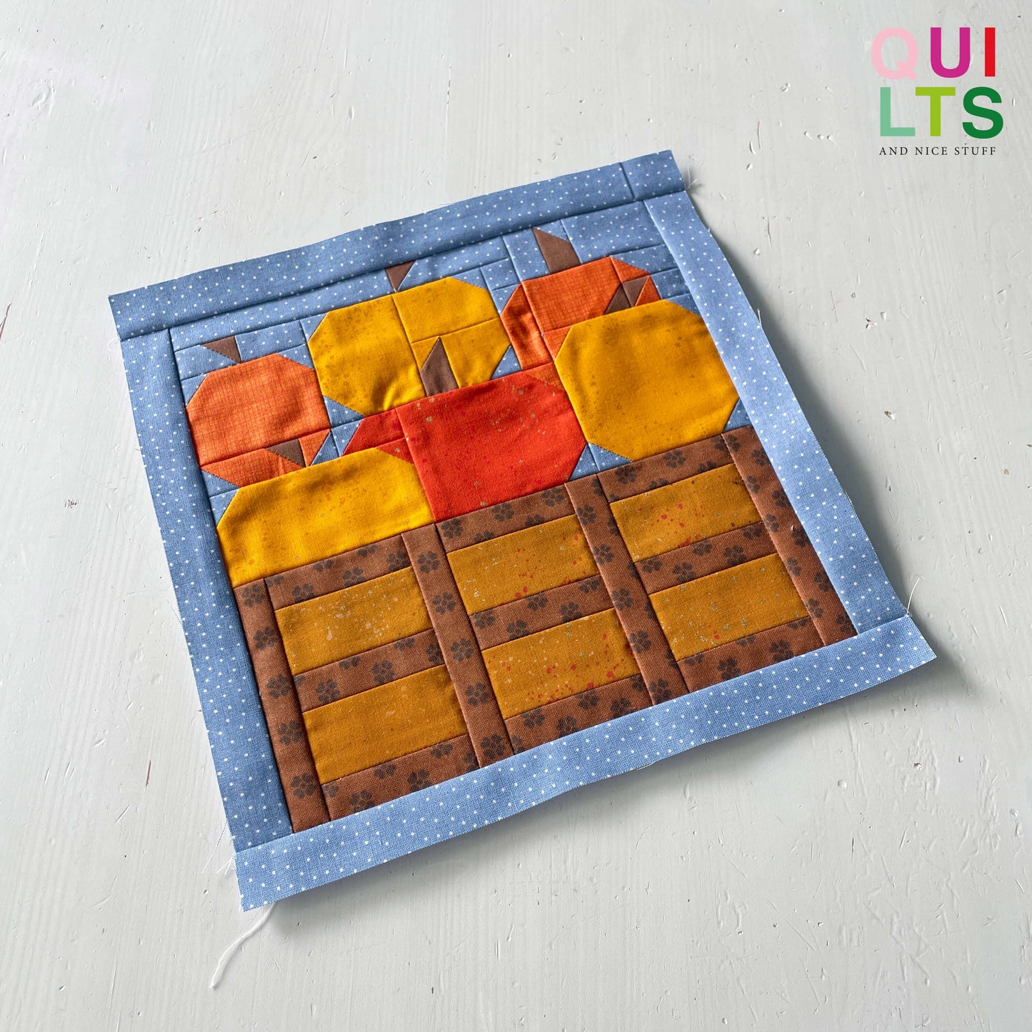 Kürbiskiste – PDF Quilt Block Anleitung