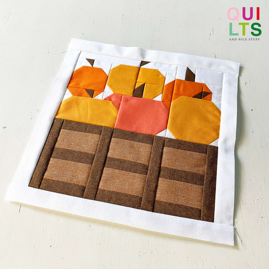 Pumpkin Crate – PDF Quilt Block Pattern