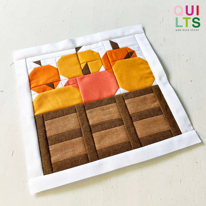 Kürbiskiste – PDF Quilt Block Anleitung