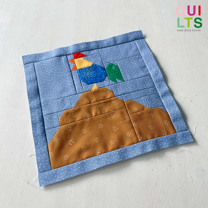 Hahn auf dem Misthaufen – PDF Quilt Block Anleitung