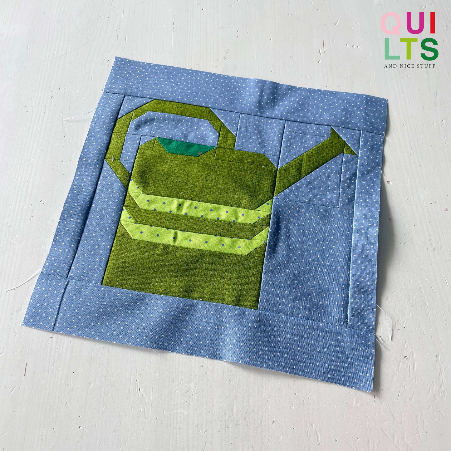 Watering Can – PDF Quilt Block Pattern