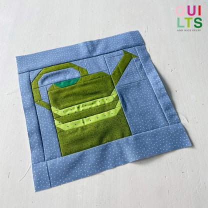 Watering Can – PDF Quilt Block Pattern