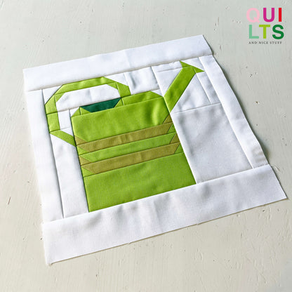 Watering Can – PDF Quilt Block Pattern
