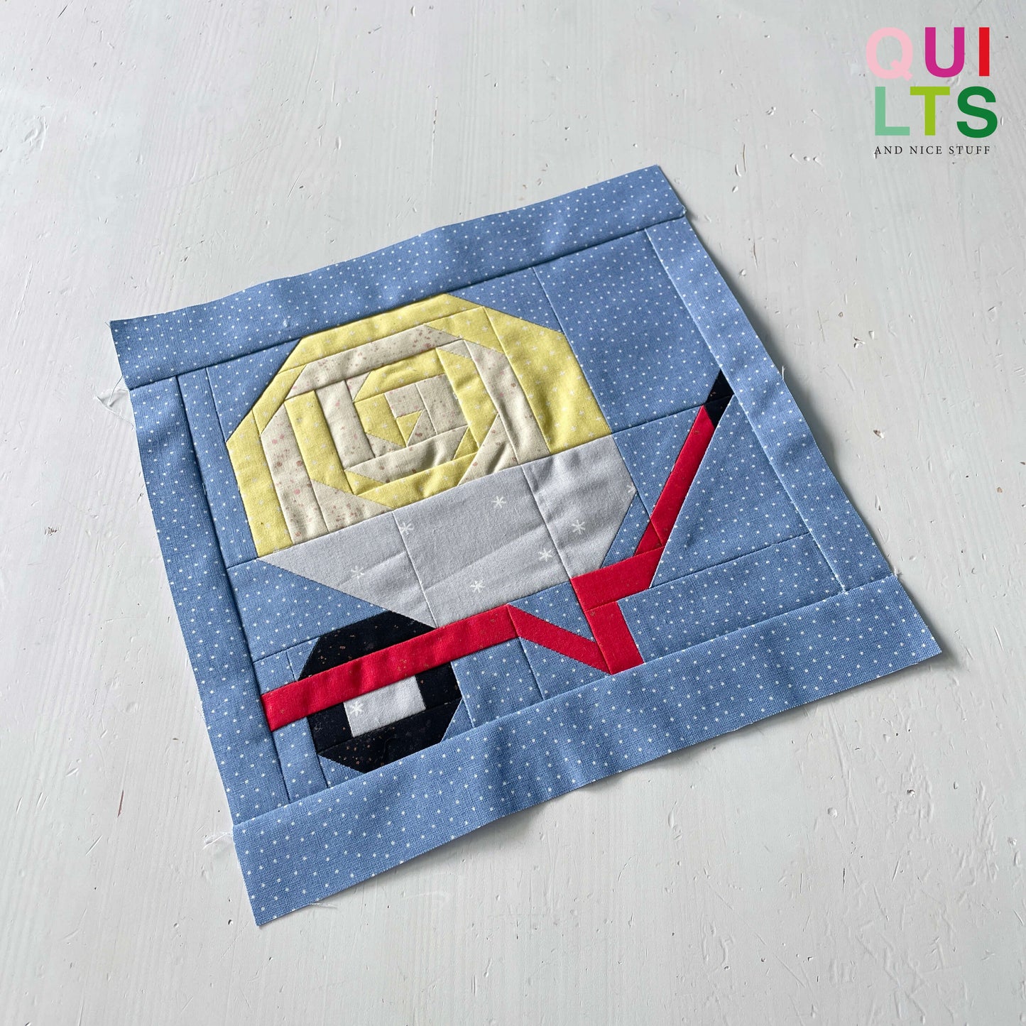 Schubkarre mit Heuballen – PDF Quilt Block Anleitung