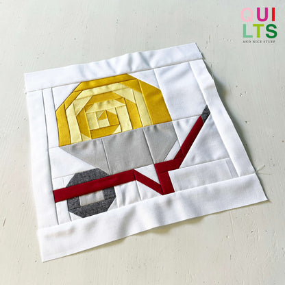 Schubkarre mit Heuballen – PDF Quilt Block Anleitung
